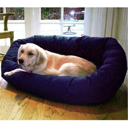 MAJESTIC PET 40 in. Large Bagel Bed- Blue 788995611424